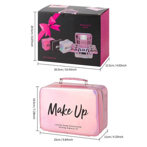 Full Makeup Kit Makeup Brush Set Lipstick Makeup Kit Waterproof Makeup Kit Professional Makeup Case Makeup Set Bundle Casual Makeup Kit Party Makeup Kit Makeup Brush Collection Makeup Kit for Events A